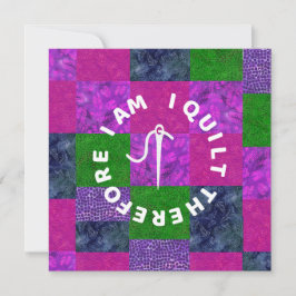 Quiltande Mamma Mormor quiltning lapptäcke tyg Kort