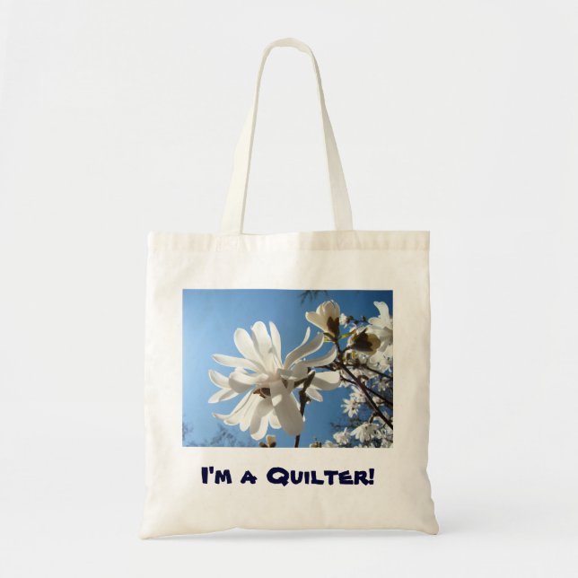 Quiltares handväskor Blue Sky Magnolias Quilting Tygkasse (Framsidan)