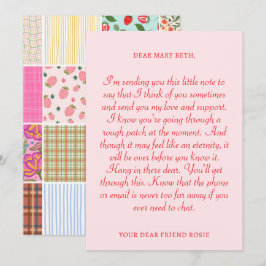 Quilted Encouragement Love Card Tack Kort
