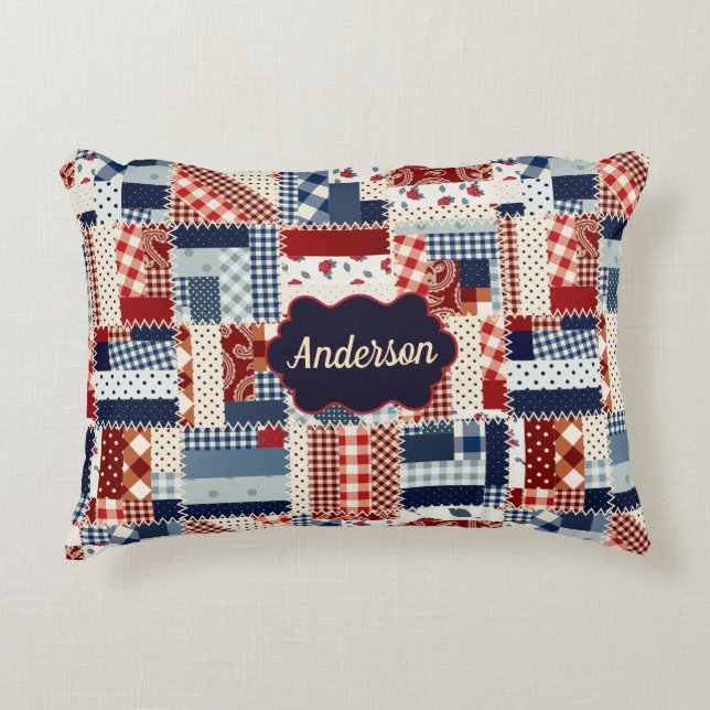 Quilted look Dekorativ kudde (Framsidan)