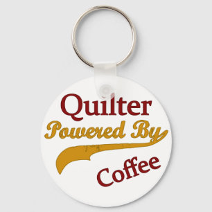 Quilter drev vid kaffe nyckelring