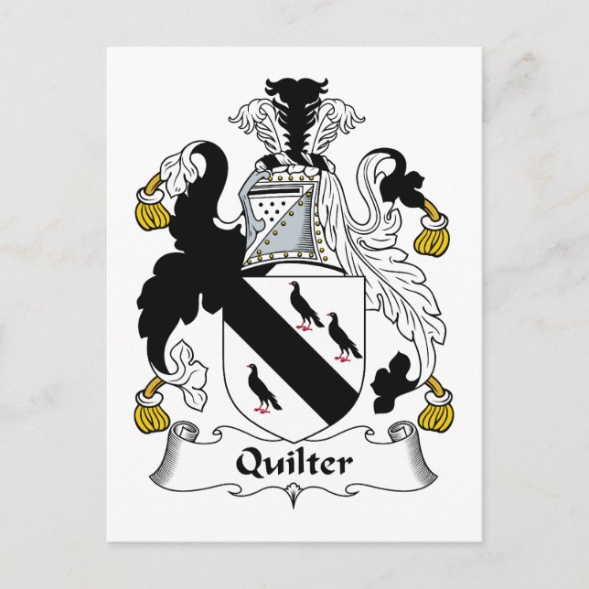 Quilter Family Crest Vykort (Framsida)