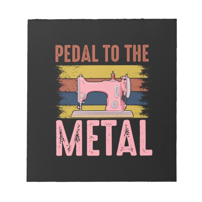 Quilter Gift | Pedal till Metall Anteckningsblock (Framsida)