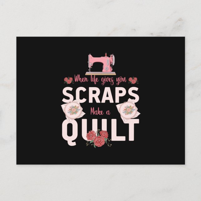 Quilter Gift | When Life Gives You Scraps Vykort (Framsida)