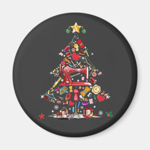 Quilter God Jul Träd Quilt Block Quilting Magnet