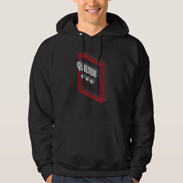 Quilter Job Title Appreciation Retro Hoodie (Framsida)