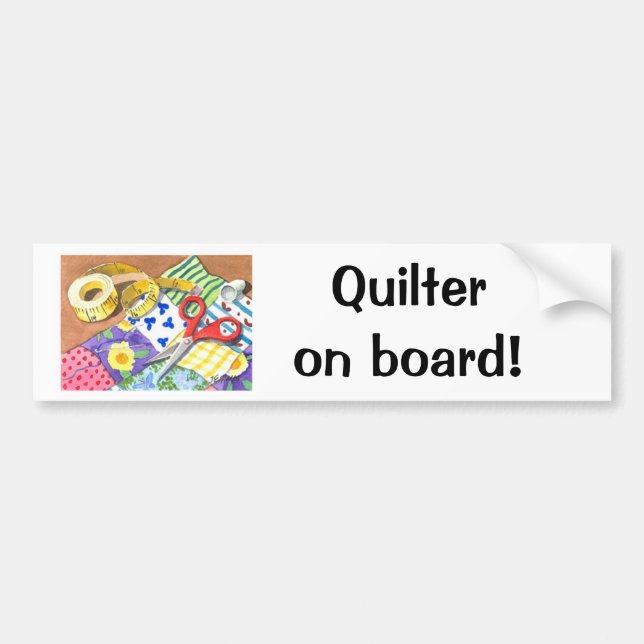 Quilter ombord! bildekal (Framsidan)