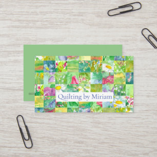 Quilter Patchwork Quilt Seamstress Crafter Visitkort