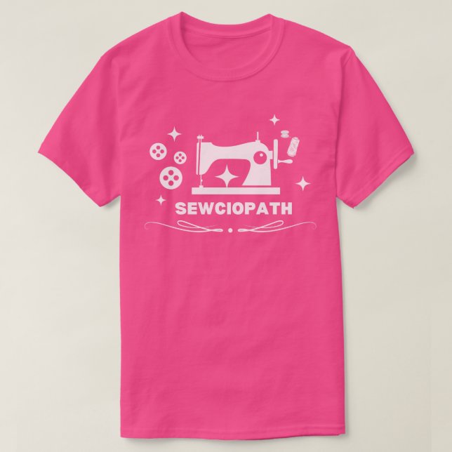 Quilter Sewciopath Cute 1 T Shirt (Design framsida)