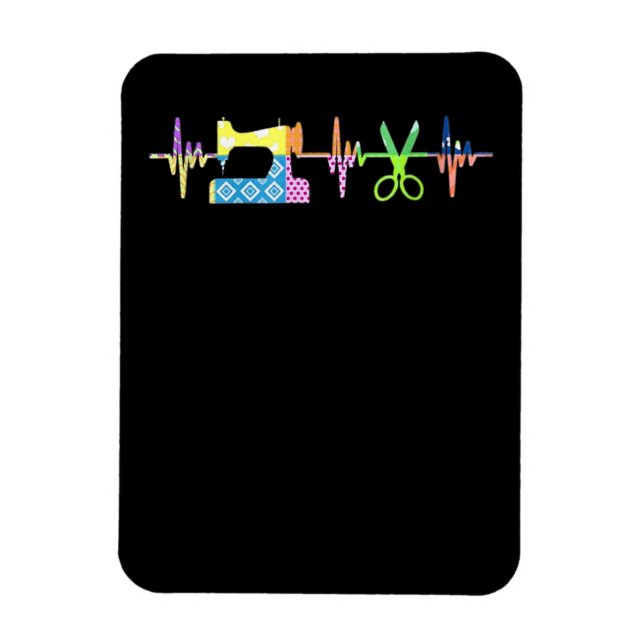 Quilter Sewing Heartslag - Quilting Älskare Magnet (Vertikal)