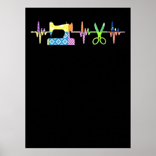 Quilter Sewing Heartslag - Quilting Älskare Poster (Framsidan)