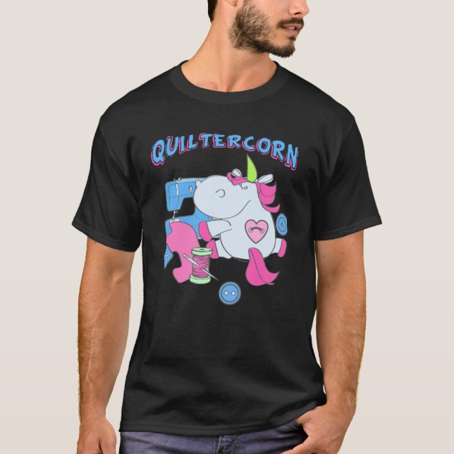 Quilter Unicorn SEG T Shirt (Framsida)