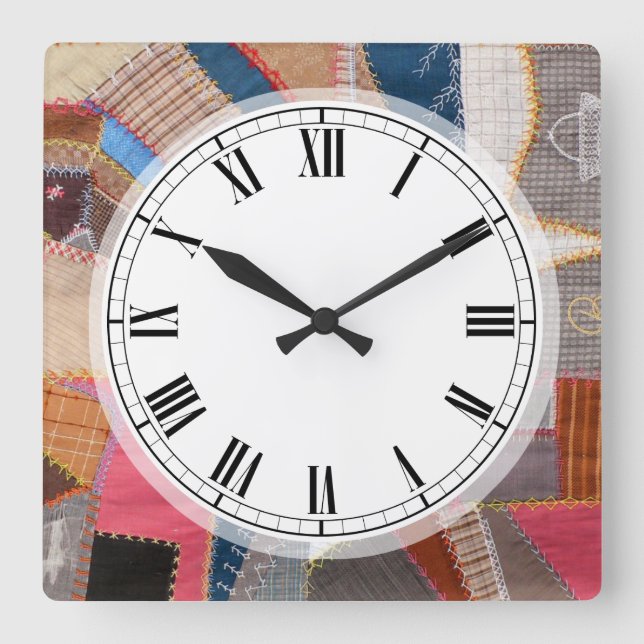 Quilters antikt mönster för amerikantäcke fyrkantig klocka (Framsida)