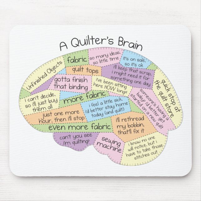 Quilters hjärna musmatta (Framsidan)