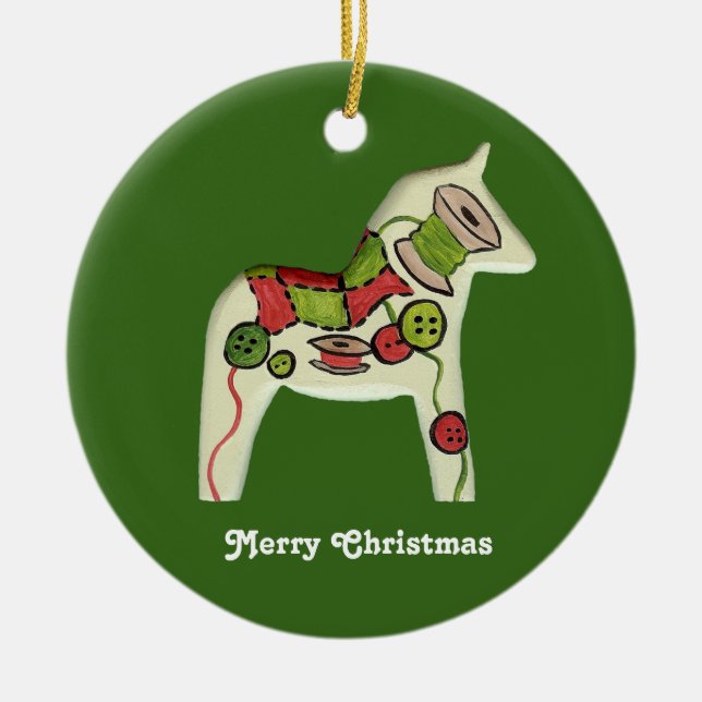 Quilters julprydnad julgransprydnad keramik (Framsidan)