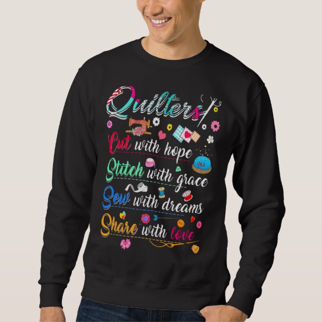 Quilters Kapa Sy Dela  Sy Lång Ärmad Tröja (Framsida)