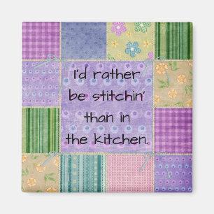 Quilters Land Patchwork Magnet