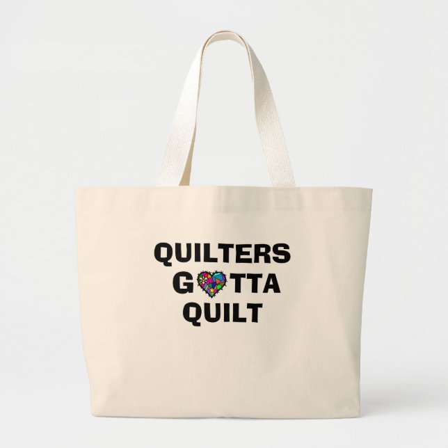 Quilters måste Quilt Tote Bag Jumbo Tygkasse (Framsidan)