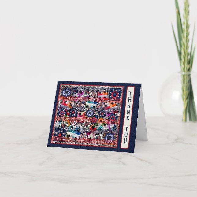 Quilters - tackkortKort-Matcher papper Tack Kort (Framsida)