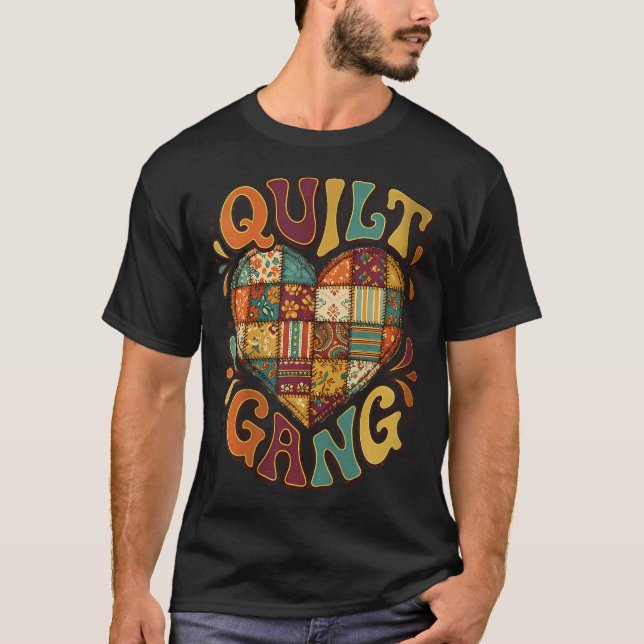 Quiltgängets hjärta t shirt (Framsida)