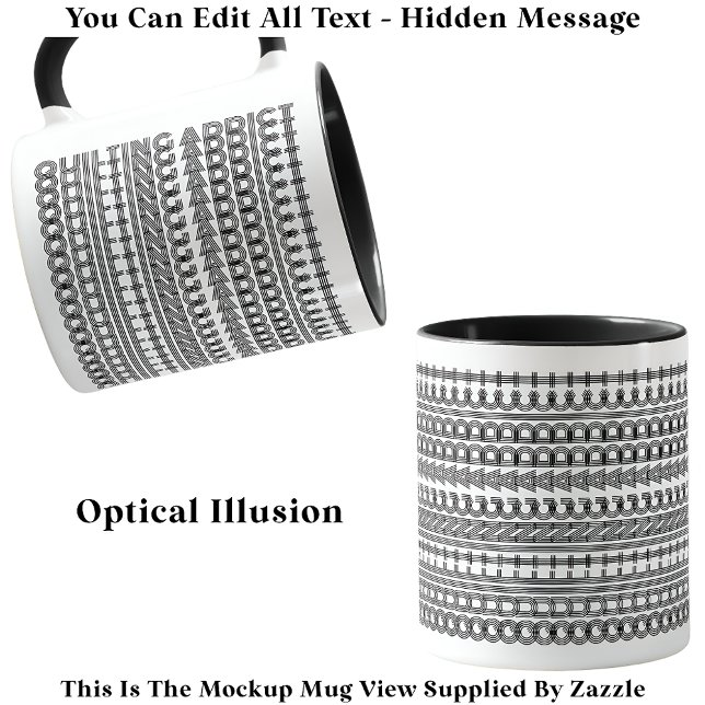 Quilting Addict Gömt Message Funny Novelty 111B Mugg (Skapare uppladdad)