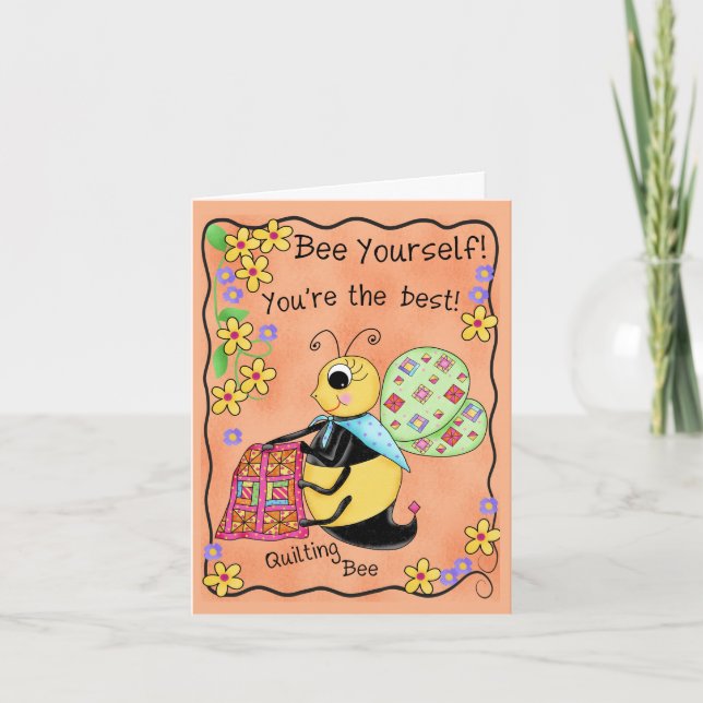 Quilting Bee Stollig honey Bee Yourself Art Kort (Framsida)
