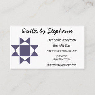 Quilting Business, Quilters Anpassningsbar Amish Q Visitkort
