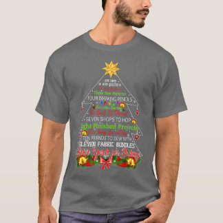 Quilting Christmas Tree One Long Arm Quilter T Shirt