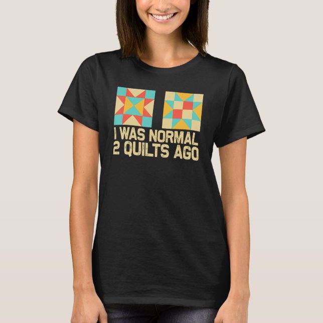 Quilting For Sewing Enthusiast Men Women Quilt T Shirt (Framsida)