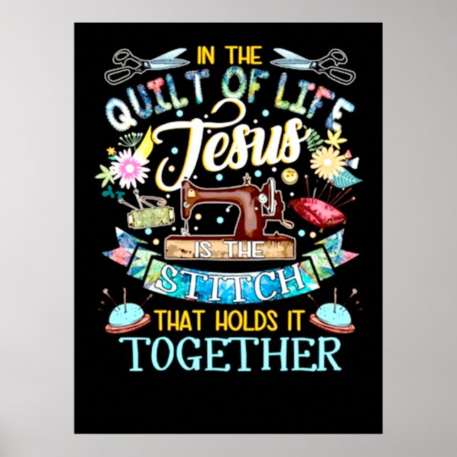 Quilting Gifts | i livet Jesus Poster (Framsidan)
