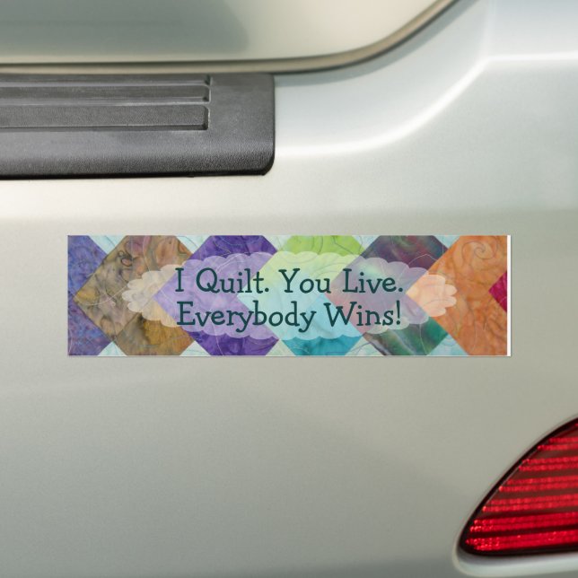 Quilting Humor Bumper Sticker Bildekal (På Bil)