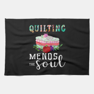 Quilting Mends Soul Quilter Gift Kasta Älskare Kökshandduk
