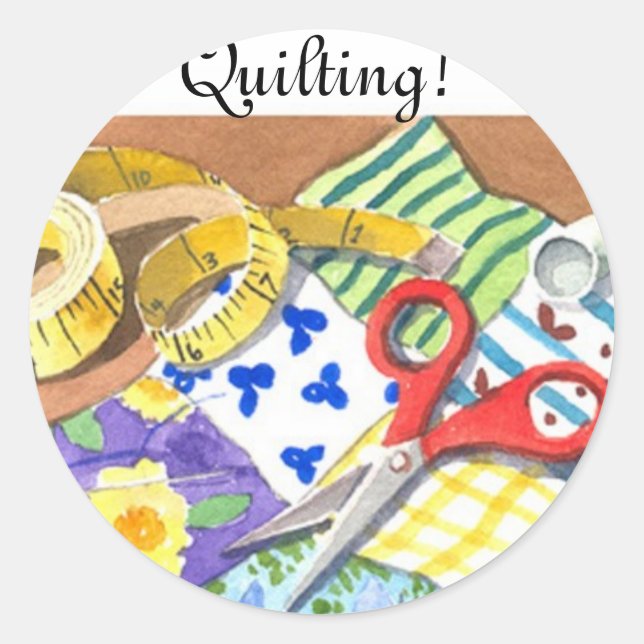 Quilting Notions Runt Klistermärke (Framsida)