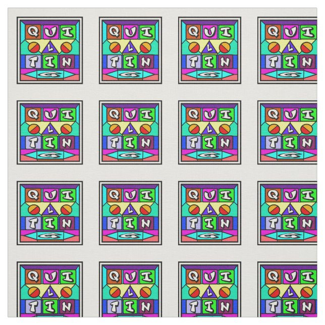 Quilting Ord Square Fabric Tyg (Provkarta)