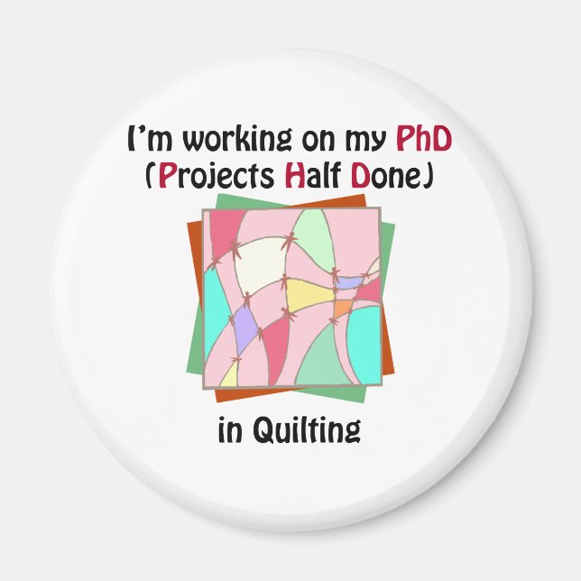Quilting PhD Magnet (Framsidan)