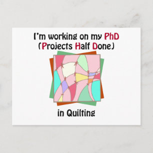 Quilting PhD Vykort