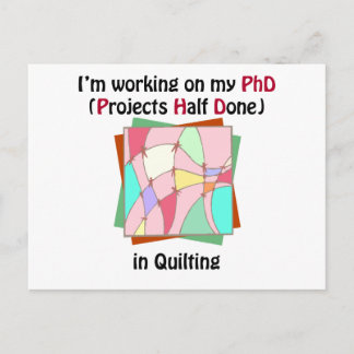 Quilting PhD Vykort