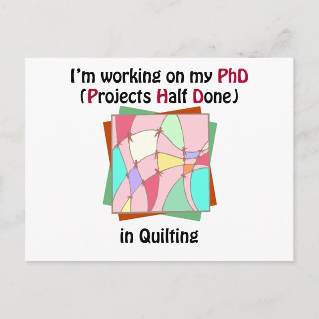 Quilting PhD Vykort (Framsida)