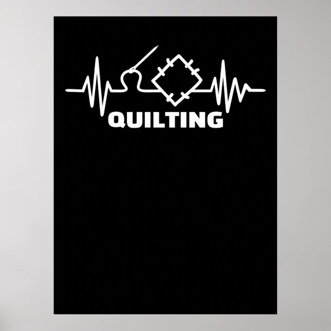 Quilting Pulse Premium | Lustigt Quilting Älskare Poster (Framsidan)