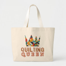 Quilting Queen - Funny Quilter - Quilting Lovers Jumbo Tygkasse