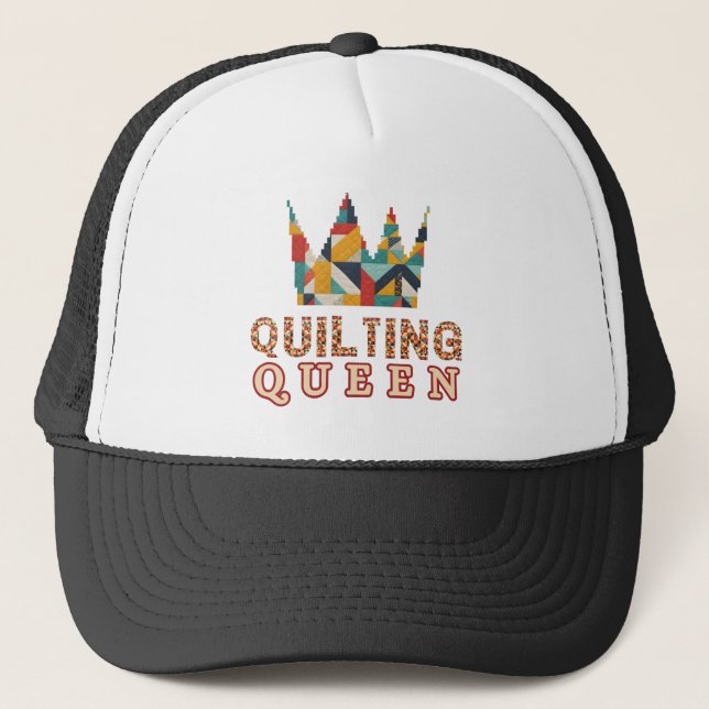 Quilting Queen - Funny Quilter - Quilting Lovers Keps (Framsida)
