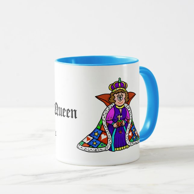 Quilting Queen Mugg - Anpassa till Namn (Framsida höger)