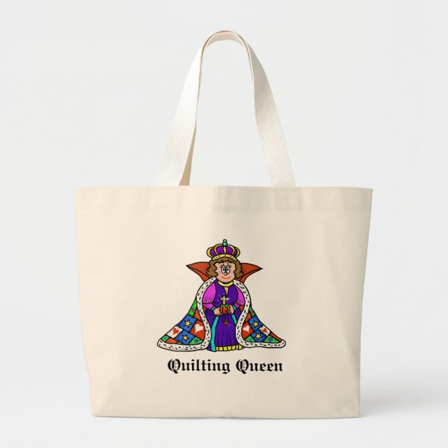 Quilting Queen Tote Bag Jumbo Tygkasse (Framsidan)