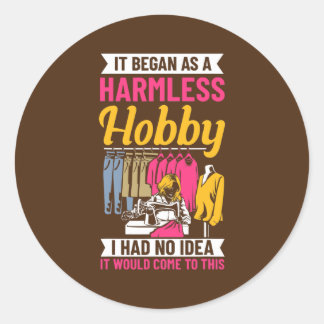 Quilting Quote Sewing Fabric Sewerperson Runt Klistermärke