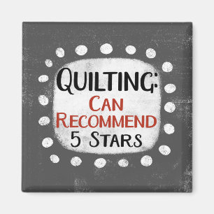 Quilting Review 5 Stars-kylskåp, magnet