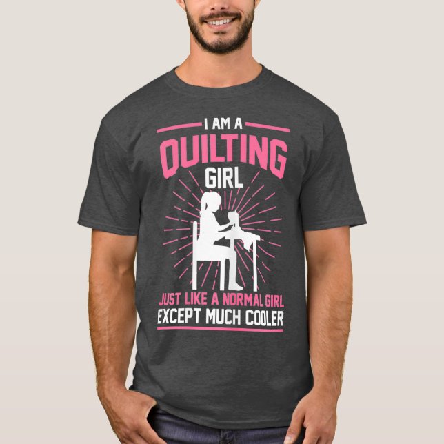 Quilting Sewing Quilter T Shirt (Framsida)