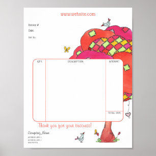 Quilting Träd Fvoice Lakan for Crafters Poster