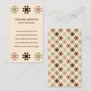 Quiltmaker, Quilting Business Amish Quilt Visitkort