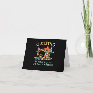 Quiltning Det Är Allt Kul & Lek Tills Trådrullen T Kort