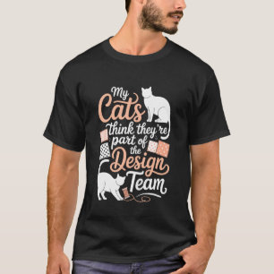 Quiltning Humor för kattälskare sy humoristisk sti T Shirt